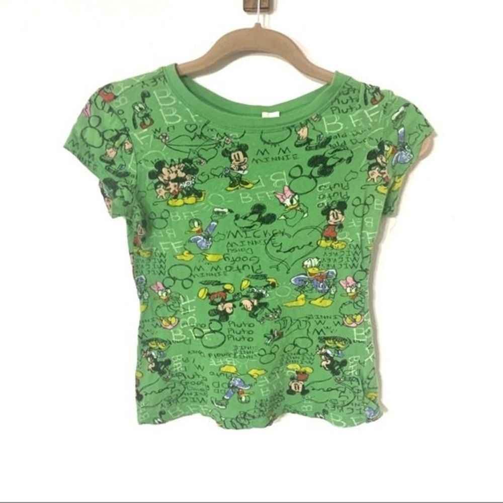 DISNEY short sleeve t-shirt Mickey green graphic medium